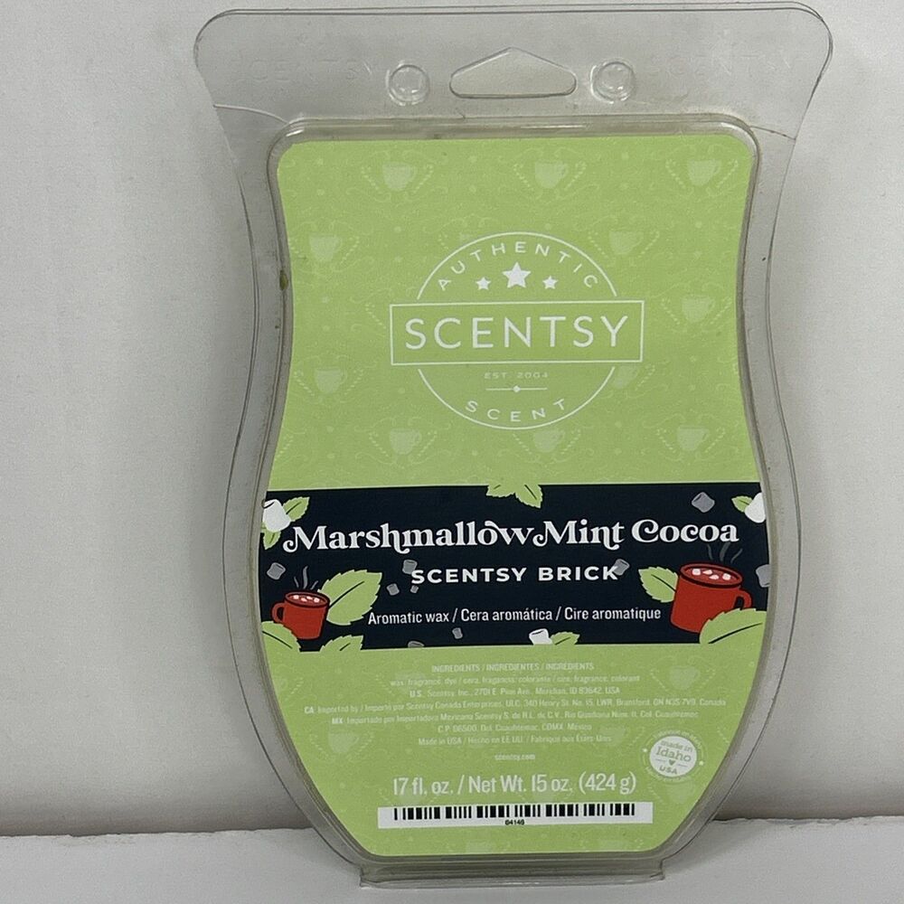 Scentsy Brick Marshmallow Mint Cocoa Wax 17 Fl Oz Holiday